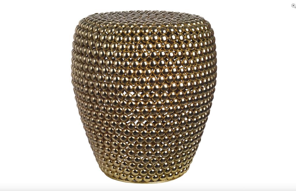 POLSPOTTEN Dot Kruk/Bijzettafel - Goud | Van €260, nu, 45 tot 60 cm, Minder dan 55 cm, Metaal of Aluminium, Nieuw