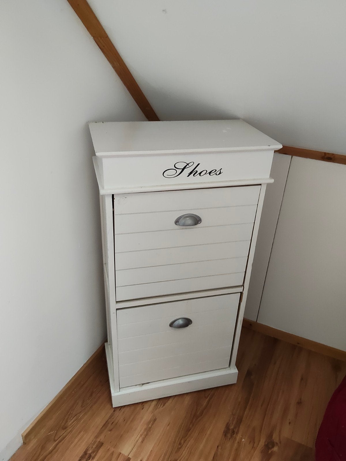 Schoenenkast wit met 2 lades, 98cm hoog, 50x28cm, Ophalen, Gebruikt