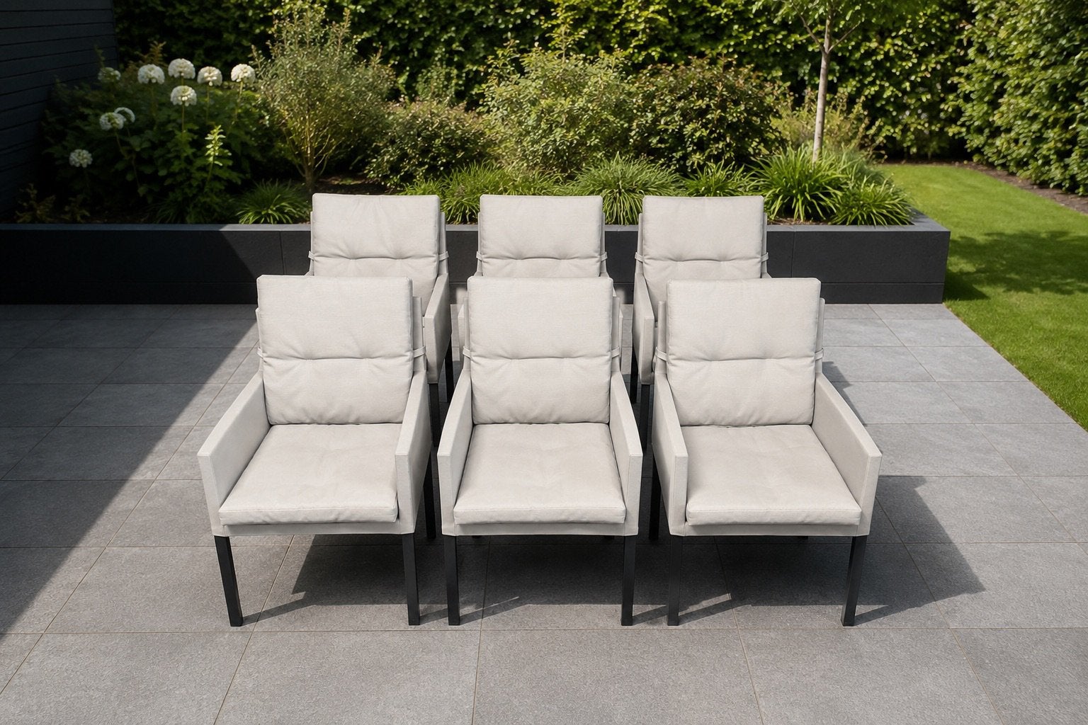 6 x tuin stoelen loungeset tuinset relax VOLLEDIG OUTDOOR, 6 zitplaatsen, Aluminium, Ophalen of Verzenden, Zo goed als nieuw