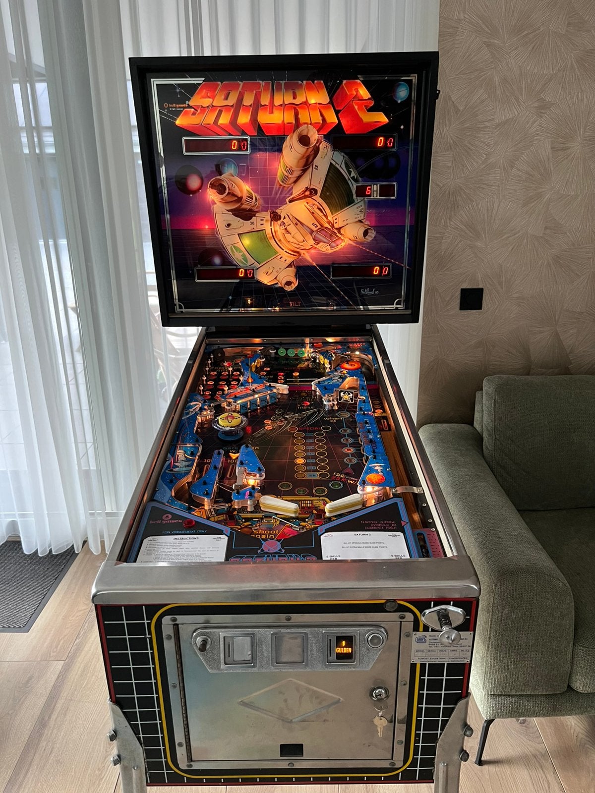 Flipperkast Saturn 2 in nette staat!, Verzamelen, Automaten | Flipperkasten, Elektronisch, Zo goed als nieuw, Flipperkast, Ophalen