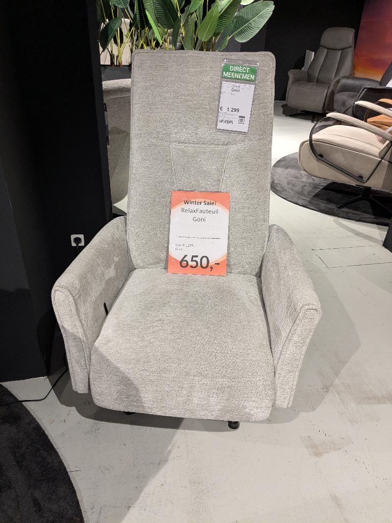 MODERNE RELAXFAUTEUIL STERK AFGEPRIJSD, Ophalen, Nieuw, 75 tot 100 cm, Stof