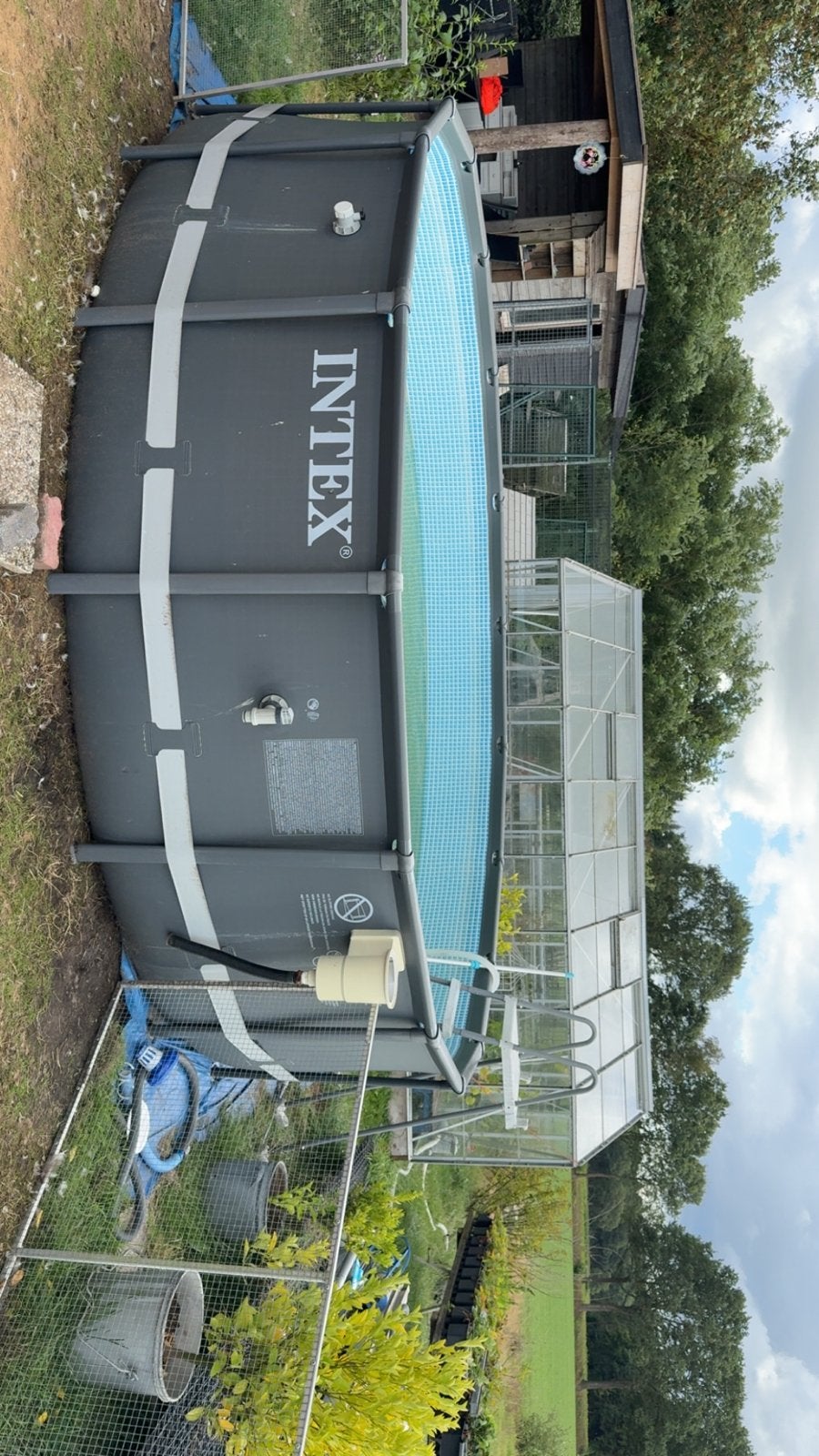 Intex Ultra XTR Frame Zwembad 488x122cm met zandfilter, Gebruikt, Rond, 300 cm of meer, Ophalen