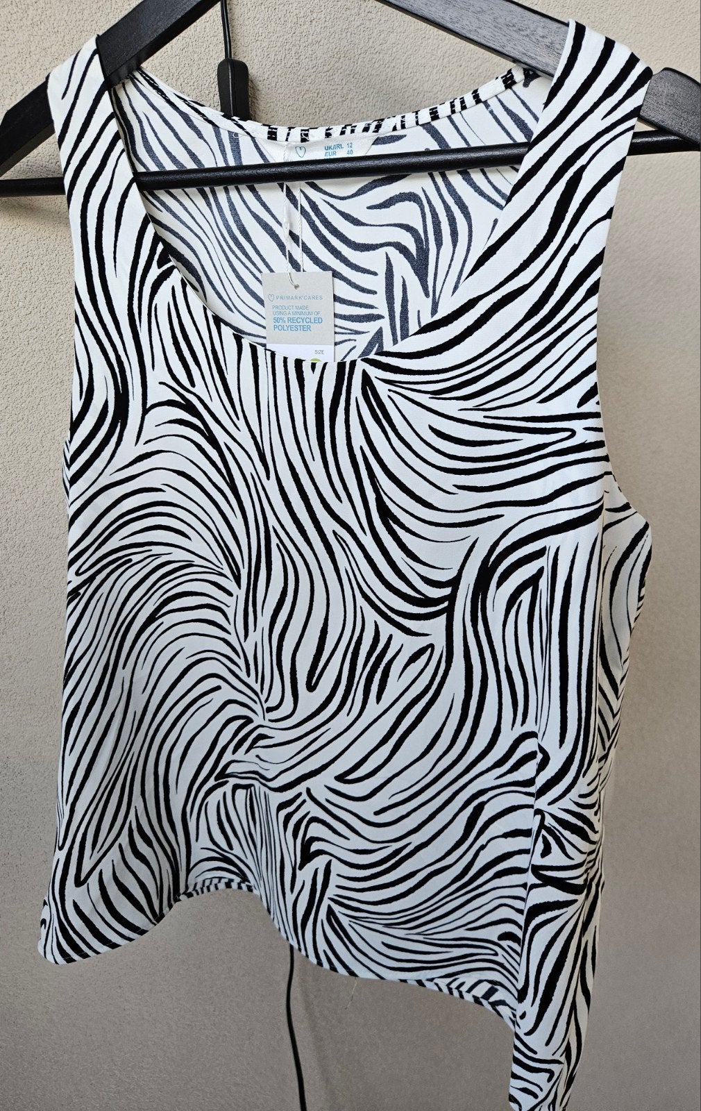 Nieuwe Primark zebra print top maat 40, Kleding | Dames, Maat 38/40 (M), Primark, Wit, Nieuw