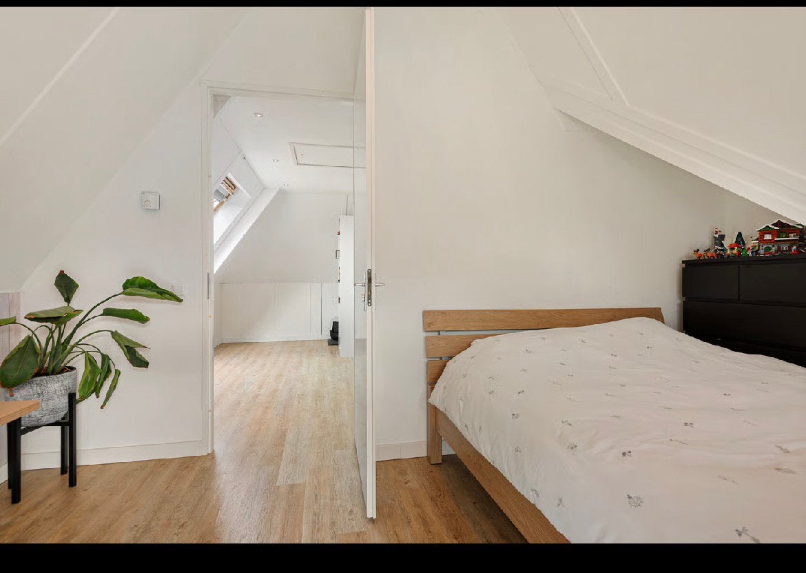 Tweepersoons bed 160cm breed - MOET WEG!!, Huis en Inrichting, Slaapkamer | Bedden, Ophalen, Gebruikt, Bruin, 210 cm