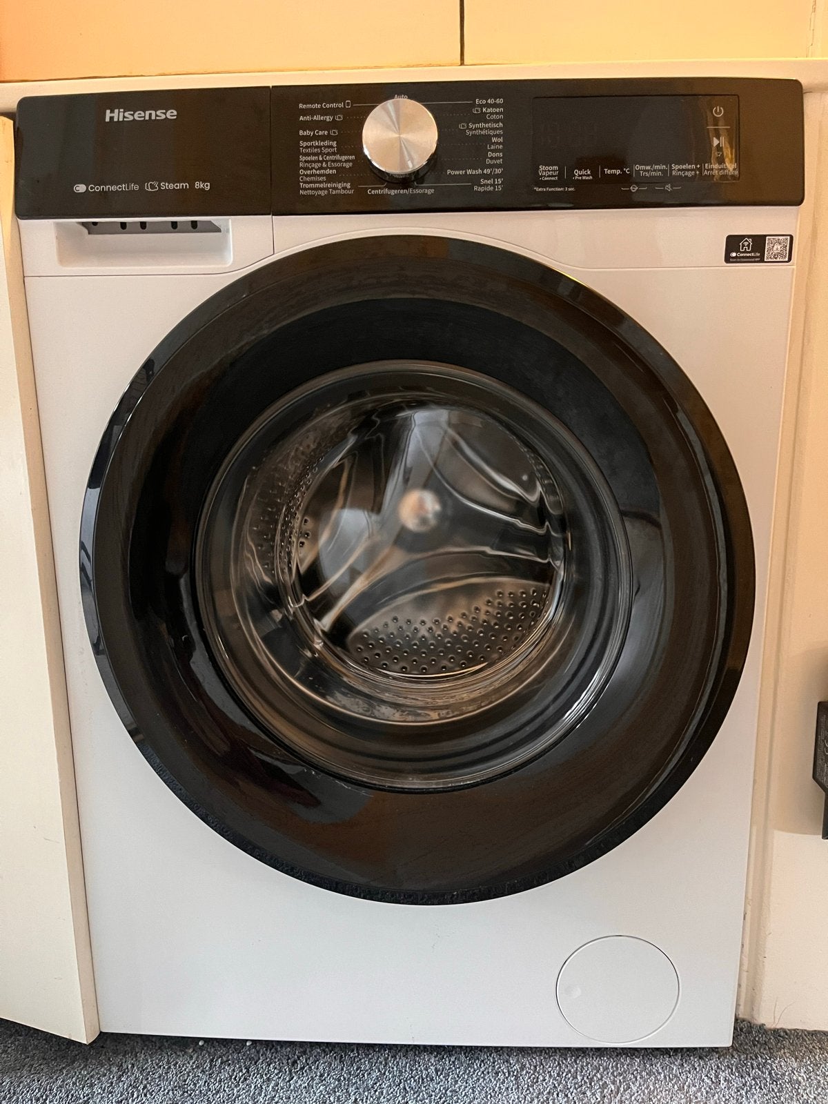 Hisense Wasmachine 8kg - Zo goed als nieuw, Ophalen, 1200 tot 1600 toeren, 8 tot 10 kg, Zo goed als nieuw