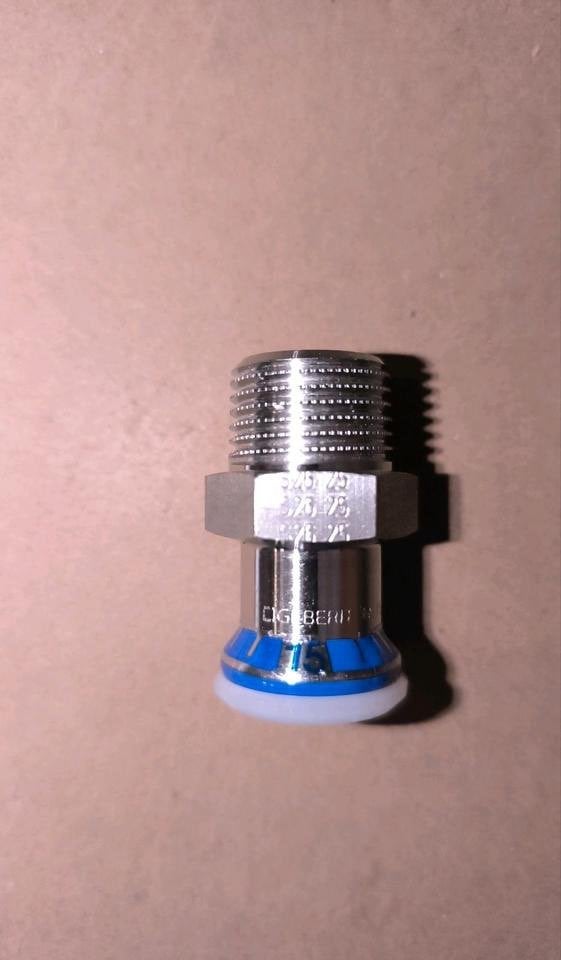 Geberit Mapress RVS Overgang ø15 x 1/2" buitendraad, Ophalen, 30 tot 80 cm, Overige typen, Nieuw