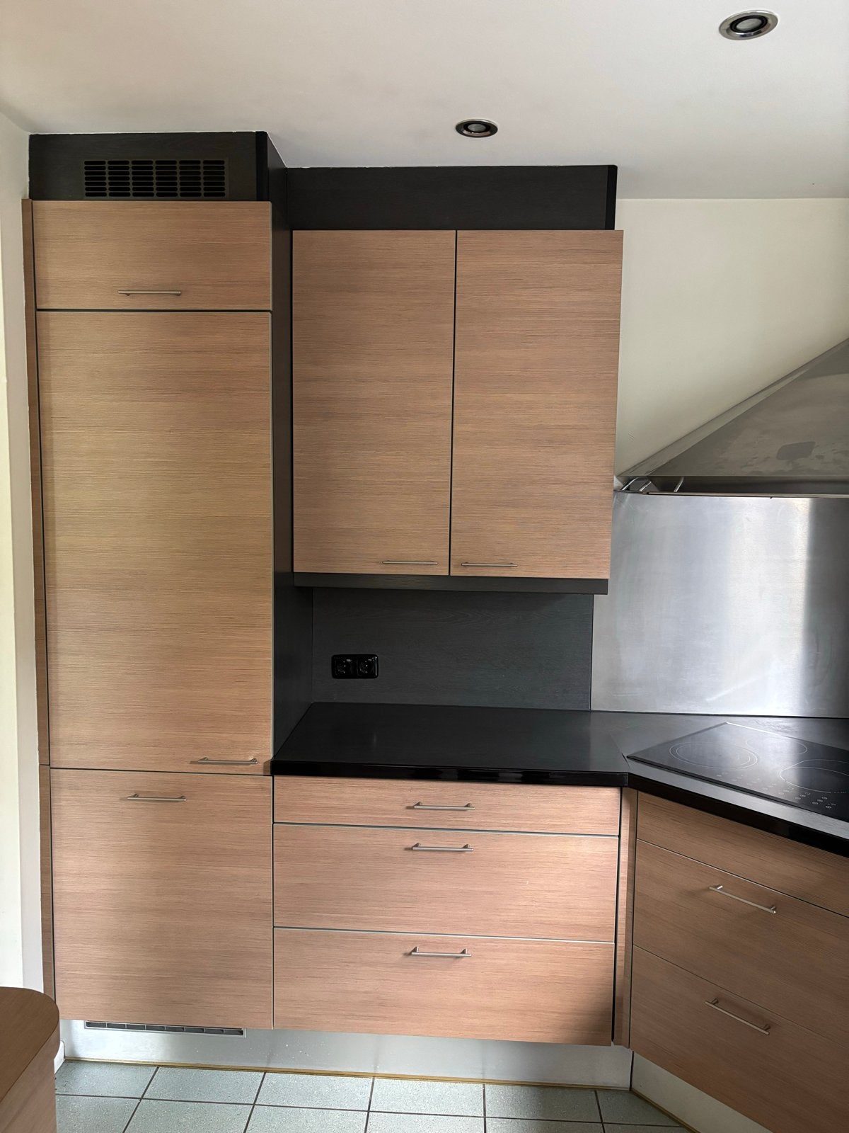 Complete keuken met inbouwapparatuur, Ophalen, Gebruikt, Bruin, Hoekkeuken