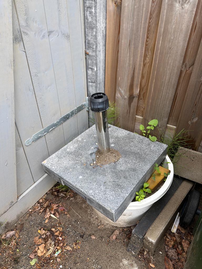 Zware parasolvoet (eventueel met parasol en heater), Ophalen of Verzenden, Gebruikt, Overige typen