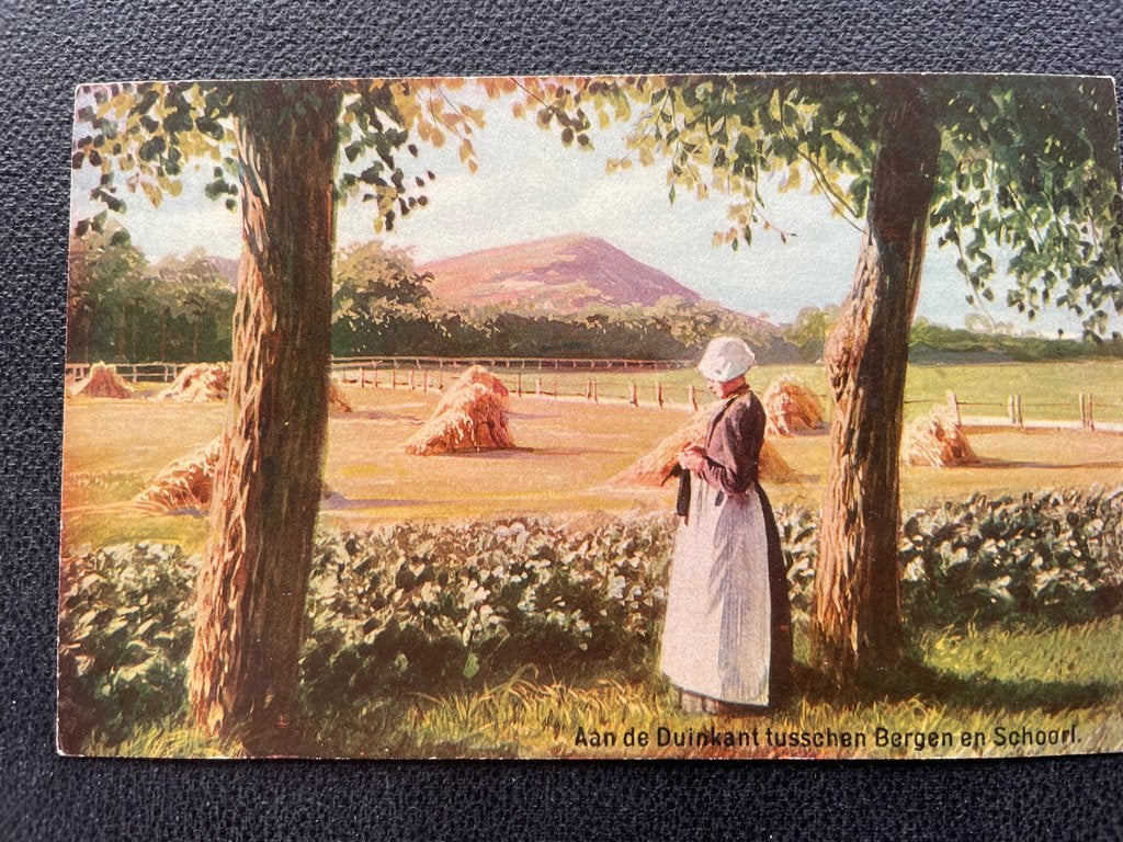 ansichtkaart ; Aan de Duinkant tusschen Bergen en Schoorl., Verzamelen, Ophalen of Verzenden, 1920 tot 1940, Noord-Holland