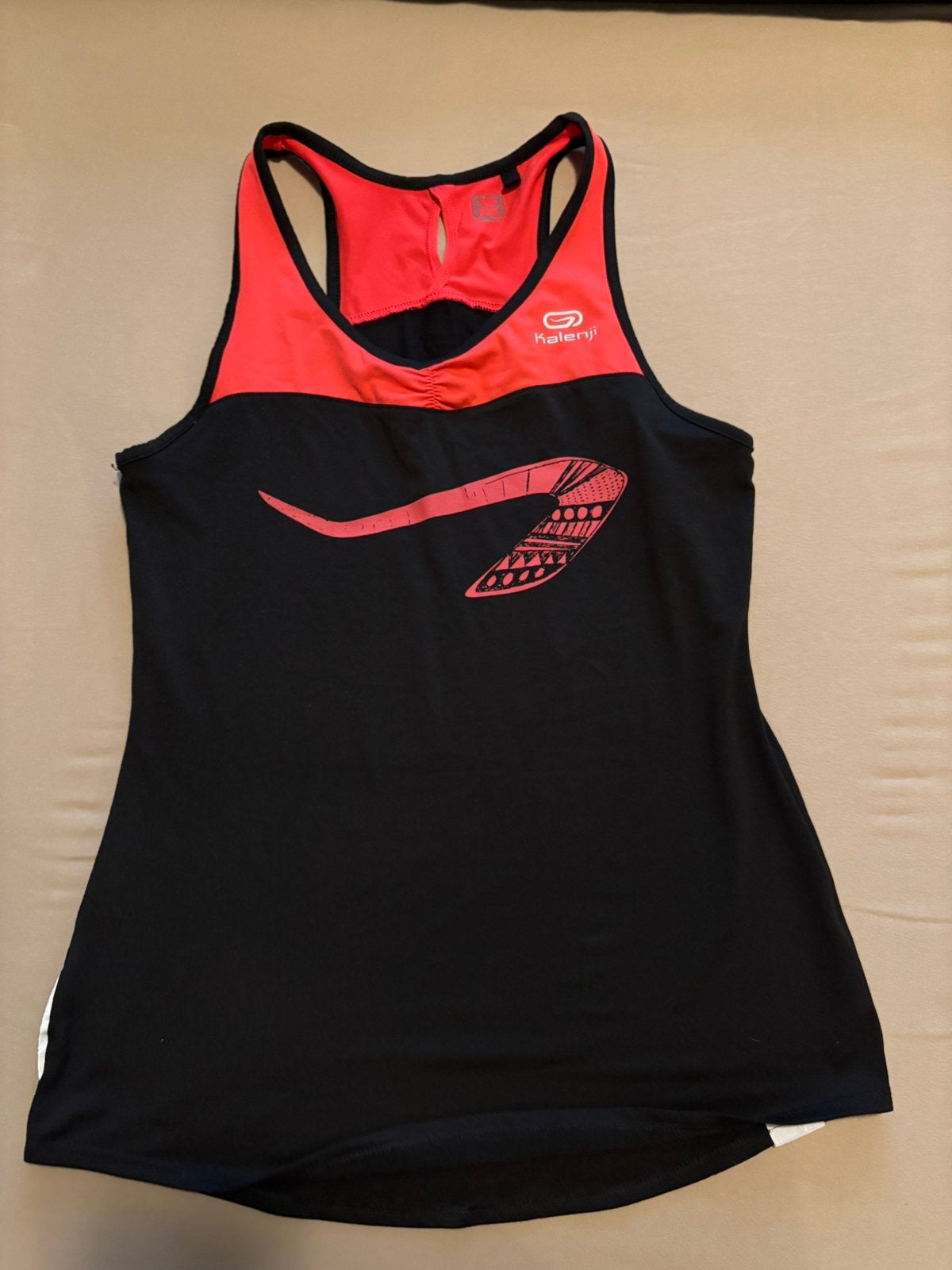 Kalenji hardloopshirt dames - Zwart/Rood maat 36, Zwart, Ophalen of Verzenden, Zo goed als nieuw, Hardlopen of Fietsen