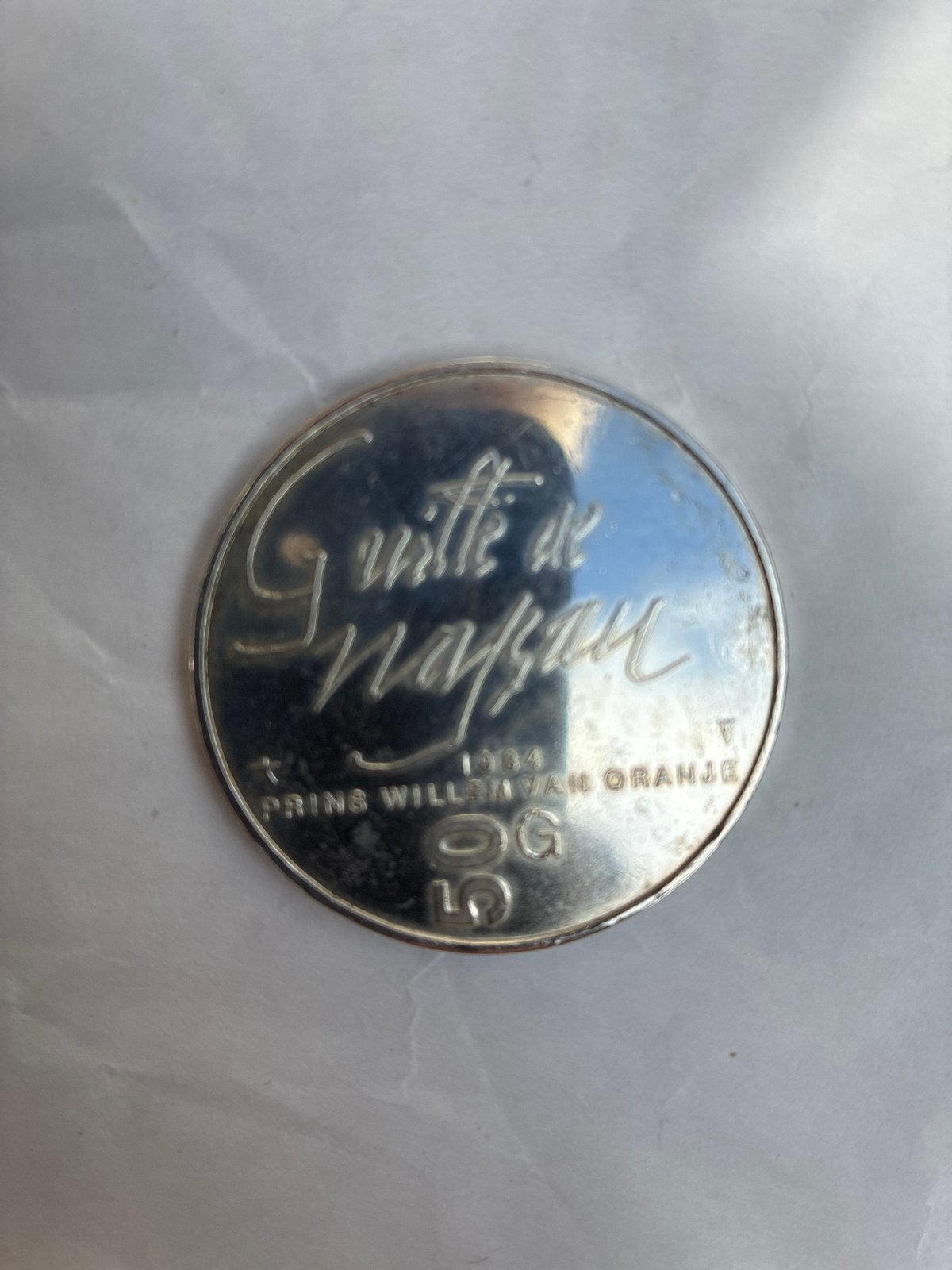 Zilveren munt Willem van Oranje Beatrix 1984, Postzegels en Munten, Koningin Beatrix, Zilver, Losse munt, Overige waardes