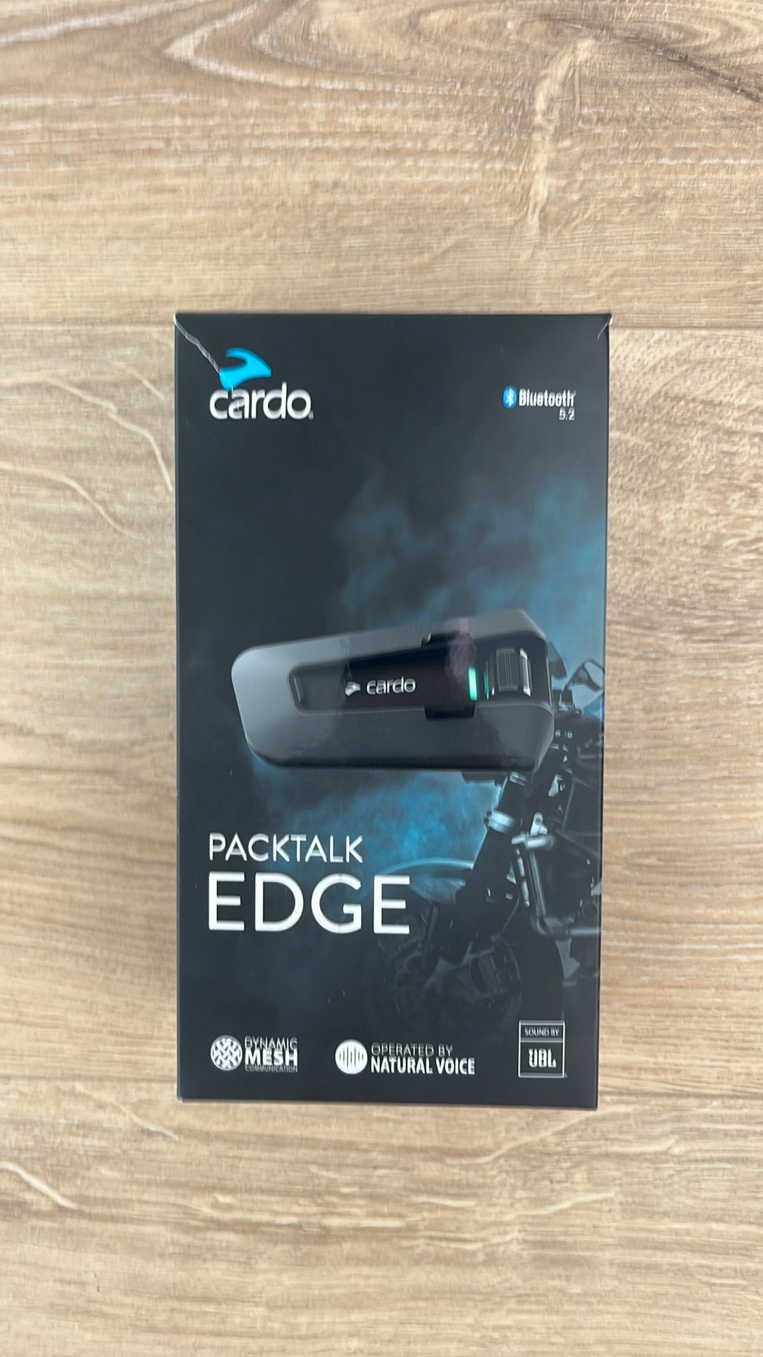Cardo Pac Talk Edge Motorhelm Bluetooth Communicatiesysteem, Motoren, Ophalen of Verzenden, Zo goed als nieuw