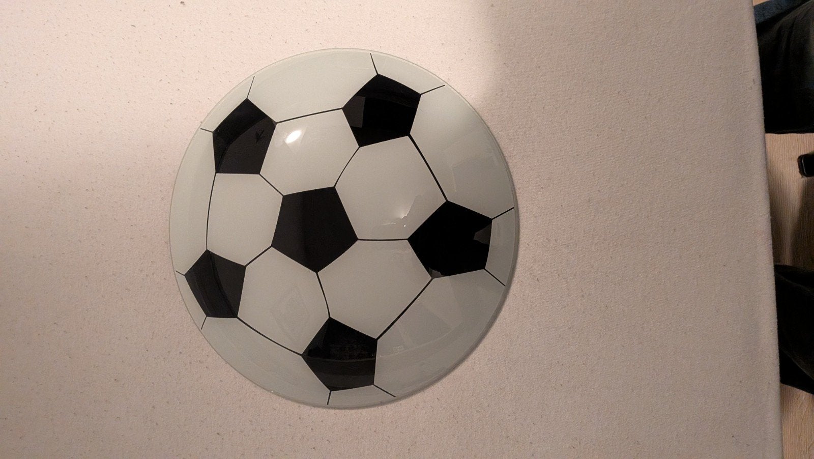 Voetbal plafondlamp, Wit, Overige merken, Gebruikt, Overige fittingen