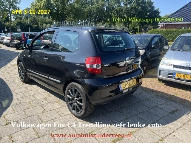 Volkswagen Fox 1.4 55KW Trendline Lm Velgen Leuke Auto, Voorwielaandrijving, 4 cilinders, 4 stoelen, Zwart