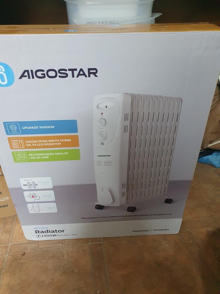 Nieuwe Aigostar Elektrische Oliegevulde Radiato, Radiator, Nieuw, Minder dan 60 cm, Ophalen of Verzenden