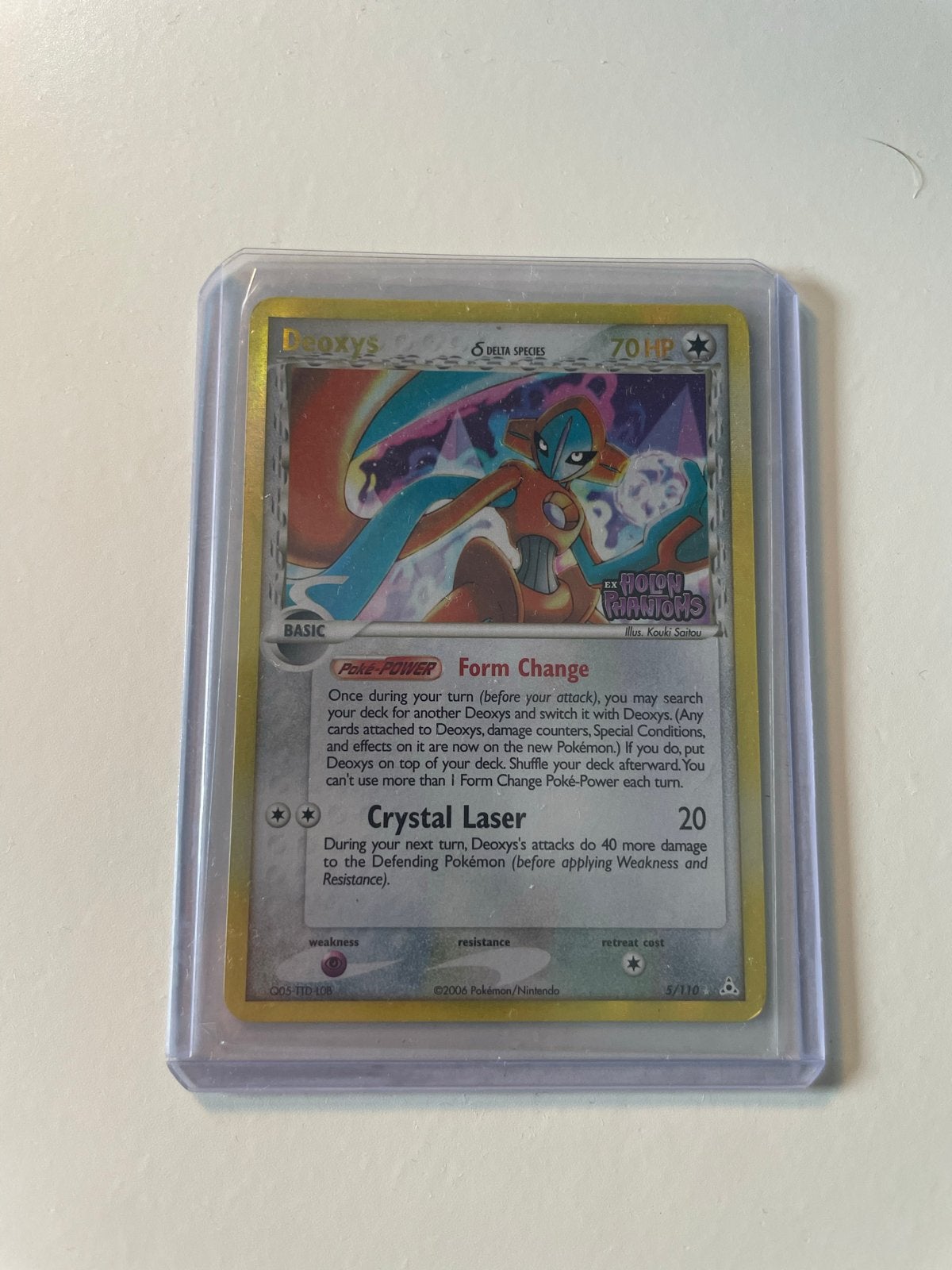 Deoxys 5/110 Delta Species Holo Rare Pokémon Kaart 2006, Ophalen, Gebruikt, Losse kaart, Foil