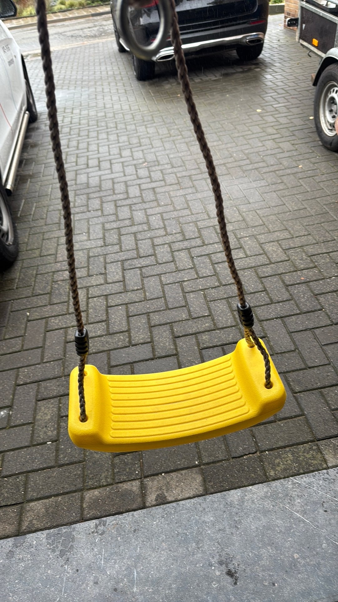 Schommel geel, Ophalen, Zo goed als nieuw, Schommel, Aanbouwonderdeel