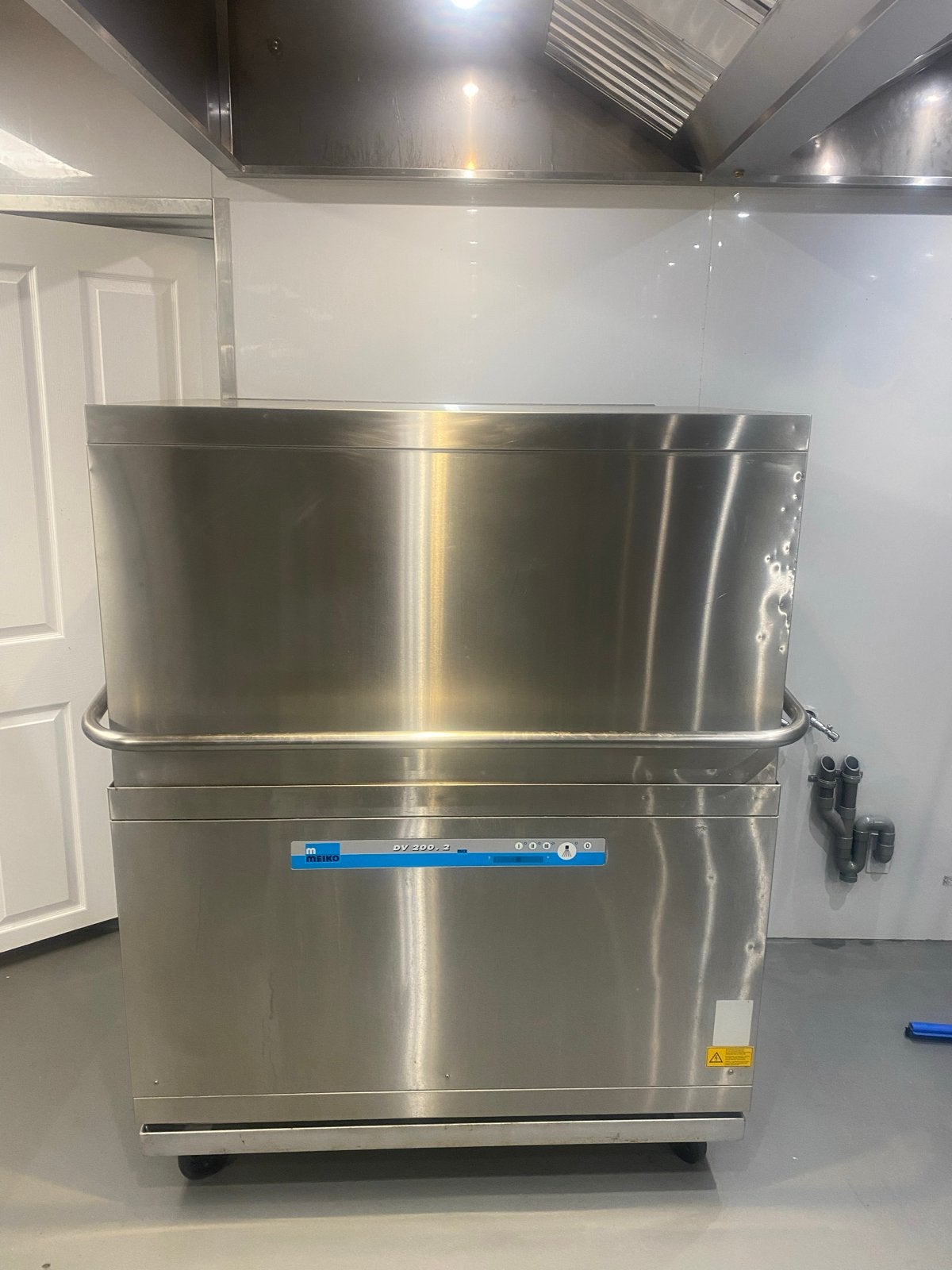 Professionele Meiko DV 200.2 doorschuif vaatwasser, Ophalen, Gebruikt, 60 cm of meer, 95 cm of meer