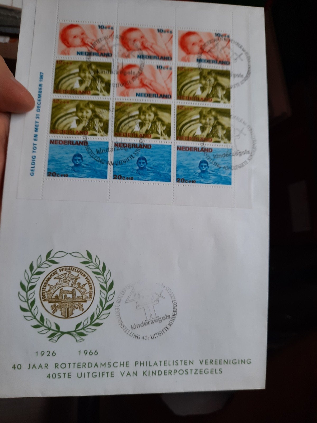 Kinderblok op FDC - 40ste uitgifte Kinderpostzegels 1966, Verzenden