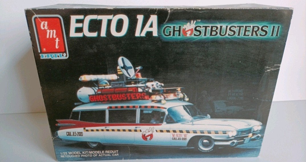AMT Ecto 1A Ghostbusters II Modelbouw Kit, Auto, ., Ophalen of Verzenden, Zo goed als nieuw