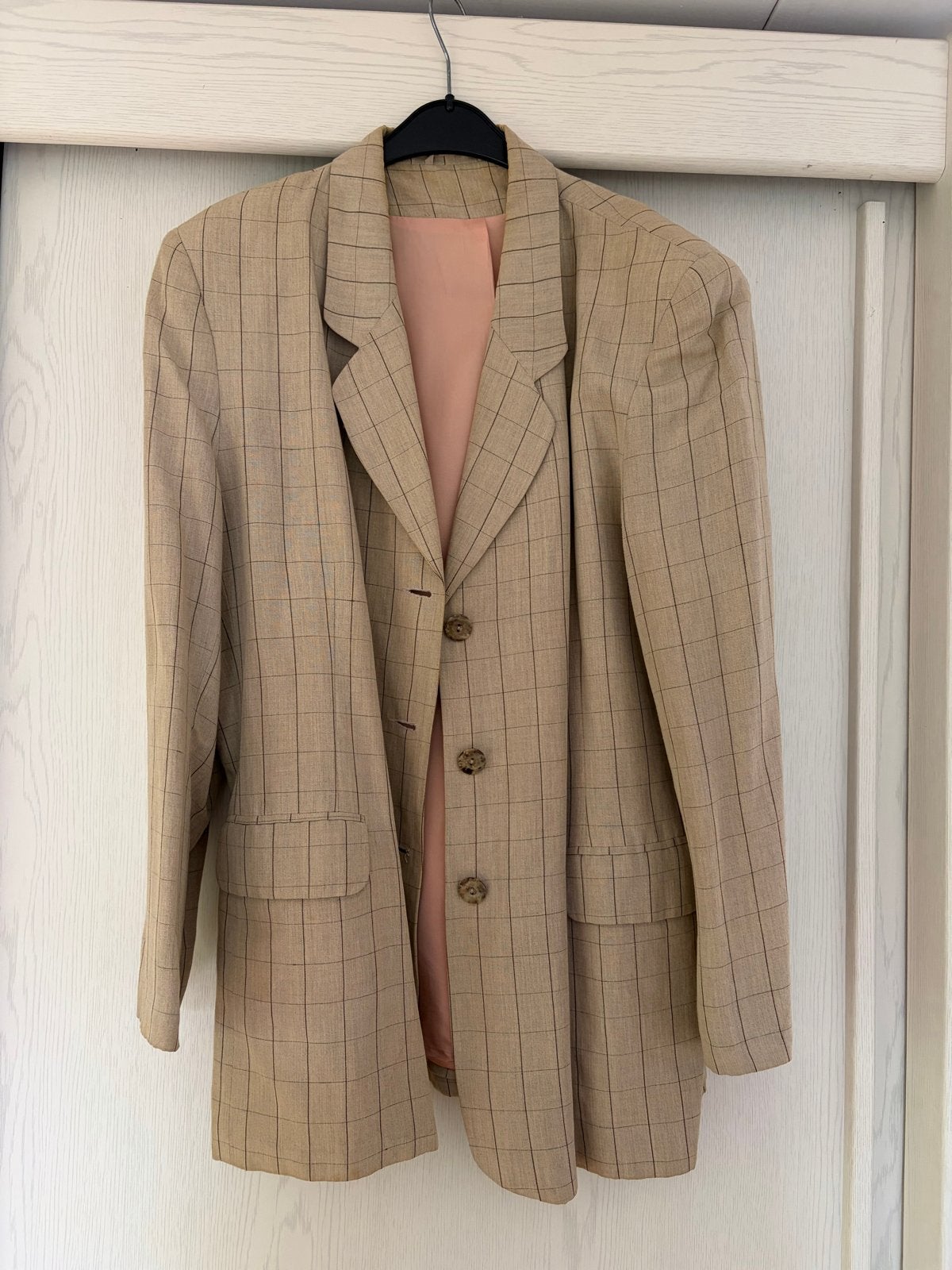 Beige geruite jasje/ blazer, Ophalen of Verzenden, Gedragen, Beige, Jasje