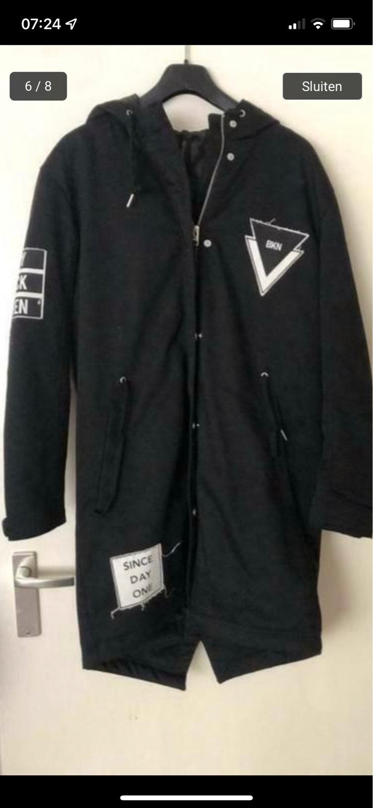 Brooklyn's Own By Rocawear Zwarte Parka Jas Maat L, Kleding | Heren, Ophalen of Verzenden, Gedragen, Maat 52/54 (L), Zwart