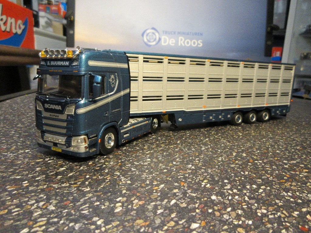 WSI Scania S. Buurman met veetrailer, Ophalen of Verzenden, Nieuw, Bus of Vrachtwagen, Wsi