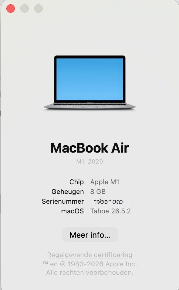 Foto 6 van MacBook Air M1 2020 - 13 inch, 8GB RAM, 256GB SSD - 79%