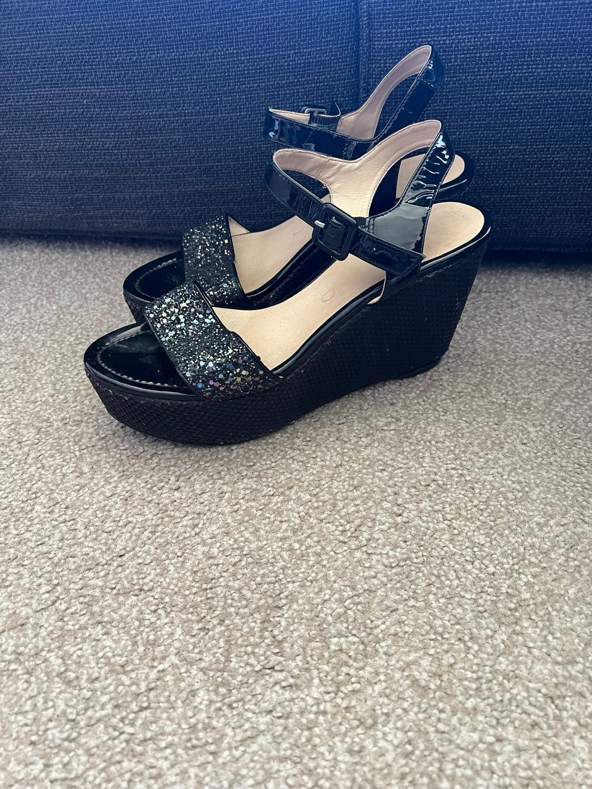 Sandalen dames 38, Kleding | Dames, Schoenen, Zwart, Zo goed als nieuw, Sandalen of Muiltjes, Ophalen of Verzenden