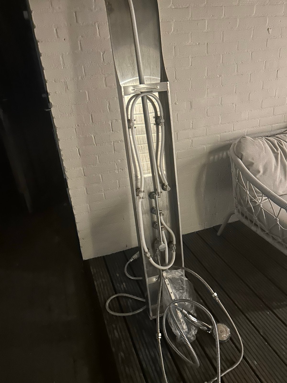 Douche gratis ophalen voor ijzerboer of onderdelen, Doe-het-zelf en Verbouw, Ophalen of Verzenden, Gebruikt, Rvs, Douche
