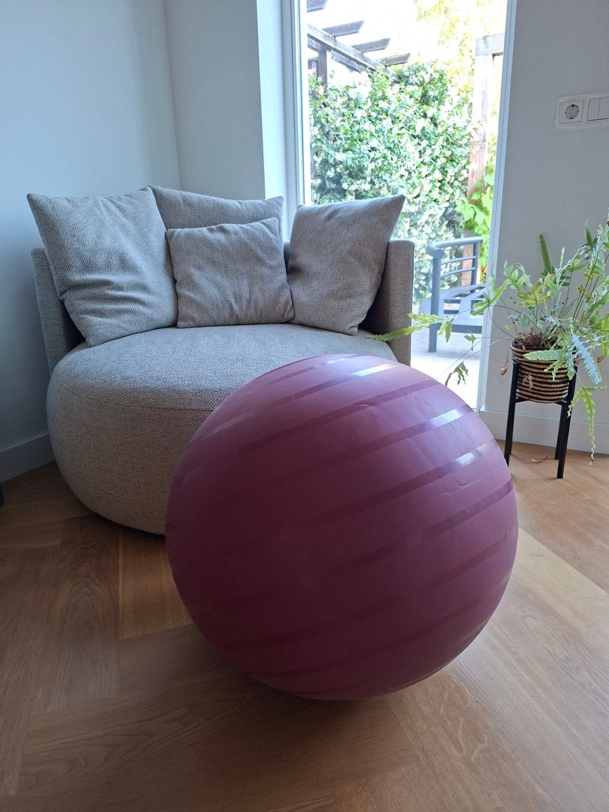 Fitnessbal / Gymbal / Zwangerschap - Decathlon Domyos, Ophalen of Verzenden, Zo goed als nieuw, Buik, Fitnessbal