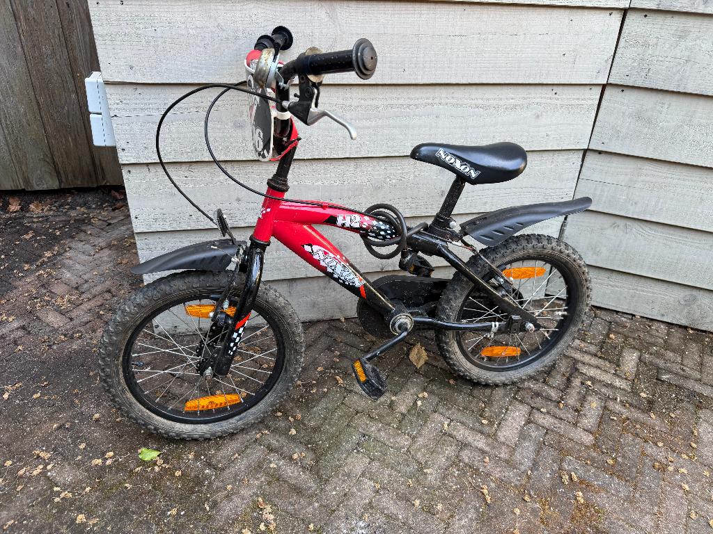 Noxon kinderfiets 16inch crossfiets, Fietsen en Brommers, Terugtraprem, Gebruikt, Ophalen of Verzenden, Handrem