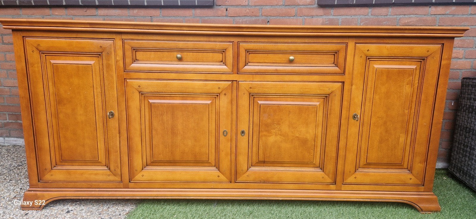 Zware kwaliteit kersenhouten dressoir - 180 cm breed, Ophalen, Gebruikt, 150 tot 200 cm, Kersenhout