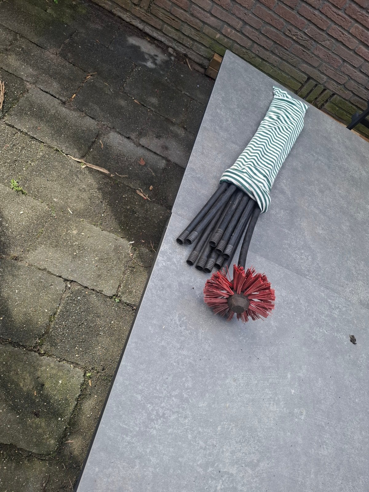 Schoorsteen veegset voor recht kanaal 150mm, Ophalen, Hout, Houtkachel