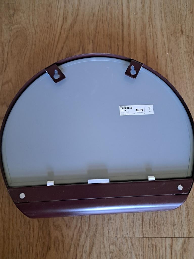 Nieuwe IKEA YPPERLIG spiegel met plankje, bruin, Ophalen, Nieuw, Minder dan 100 cm, Overige vormen