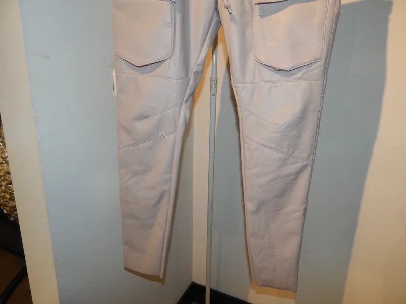 Penn & Ink leder look broek beige tint zakken Nieuw a 140,-M, Maat 38/40 (M), Verzenden, Beige, Nieuw