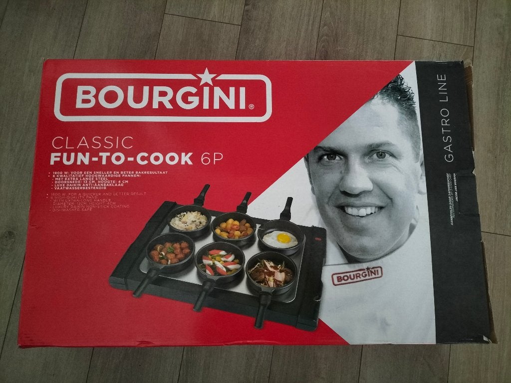 Bourgini Classic Fun-To-Cook 6P Gourmetstel - Nieuw in doos, Ophalen of Verzenden, Nieuw, 4 t/m 7 personen