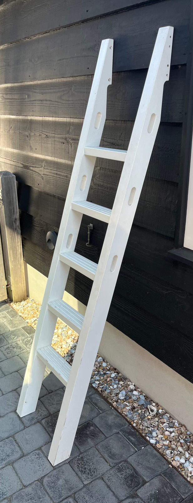Witte houten ladder, Ophalen, Gebruikt