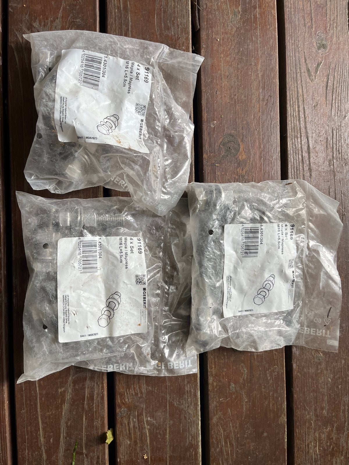 3x 14301 91169 Geberit Mopla Mapress M16 Bevestigingsset, Ophalen of Verzenden, Nieuw, Minder dan 50 mm, Overige typen
