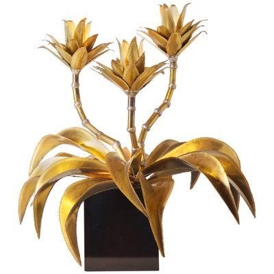 Maison Jansen "Agave / Bromelia" tafellamp uit de jaren '70, Huis en Inrichting, Lampen | Tafellampen, Ophalen, 50 tot 75 cm, Zo goed als nieuw