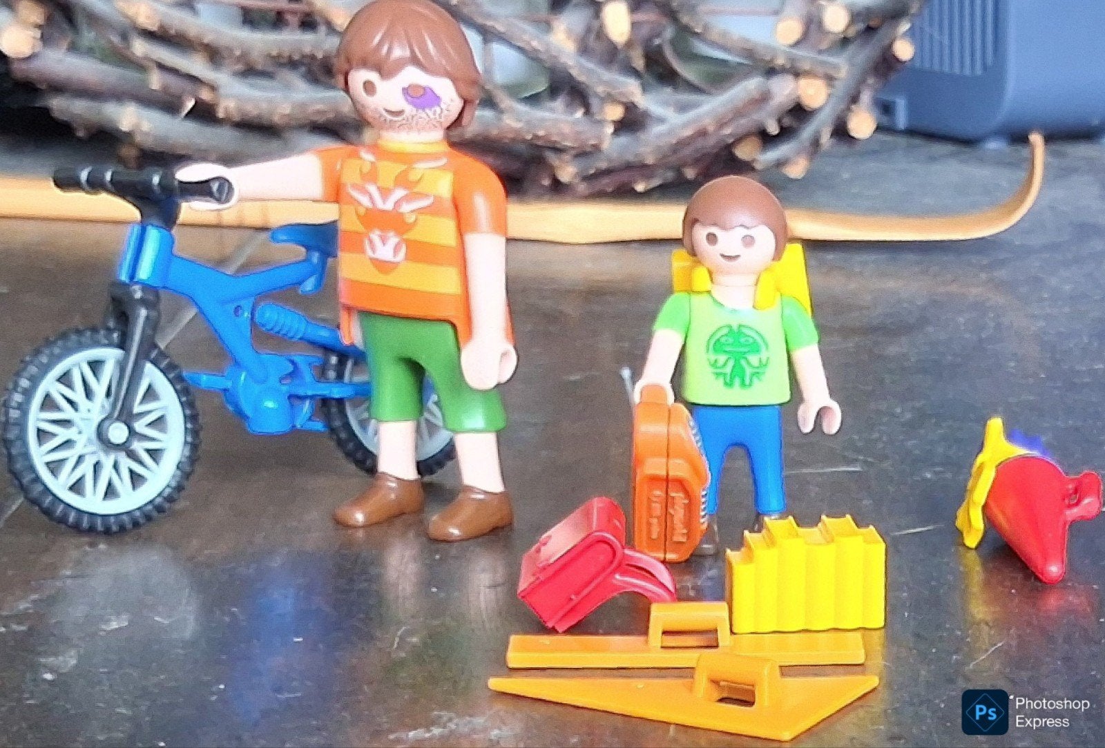 Man Met Blauwe Fiets Met Scholier Plus Rijtje Boeken, Ophalen of Verzenden, Gebruikt, Losse onderdelen