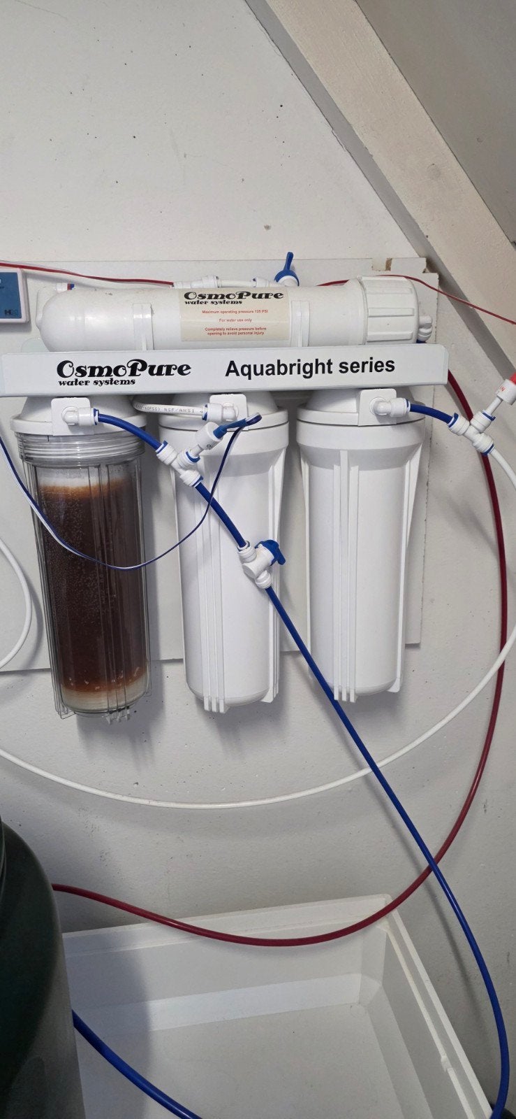 Osmopure Aquabright waterfilter systeem, Ophalen of Verzenden, Gebruikt, Elektrische waterontharder