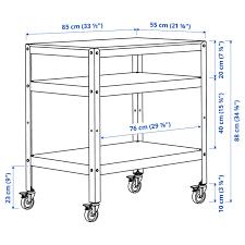 Ikea Bror roltafel / werkbank met houten blad, Ophalen, Gebruikt, 50 tot 100 cm, Tafelblad