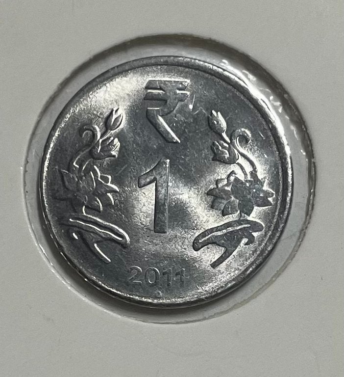 1 rupee India 2011, Postzegels en Munten, Munten | Azië, Ophalen of Verzenden, Zuid-Azië