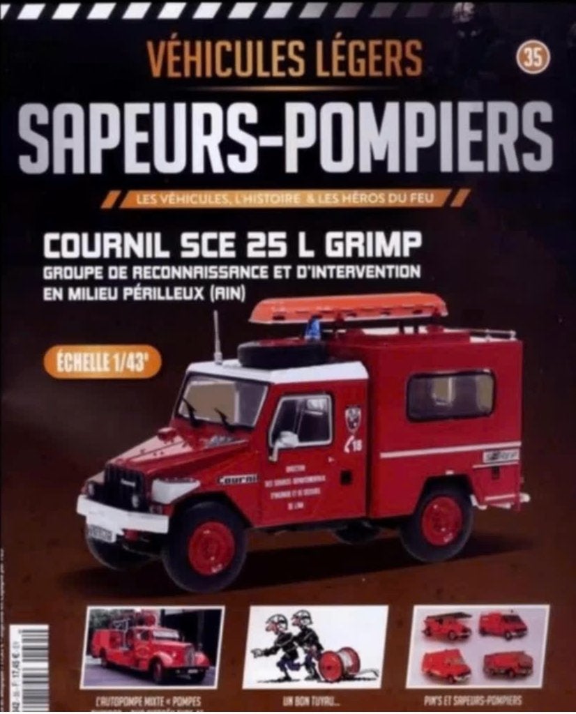 Cournil SCE 25 L Grimp verkenning Brandweer schaal 1/43 # 35, Verzenden, Nieuw, Auto, Overige merken