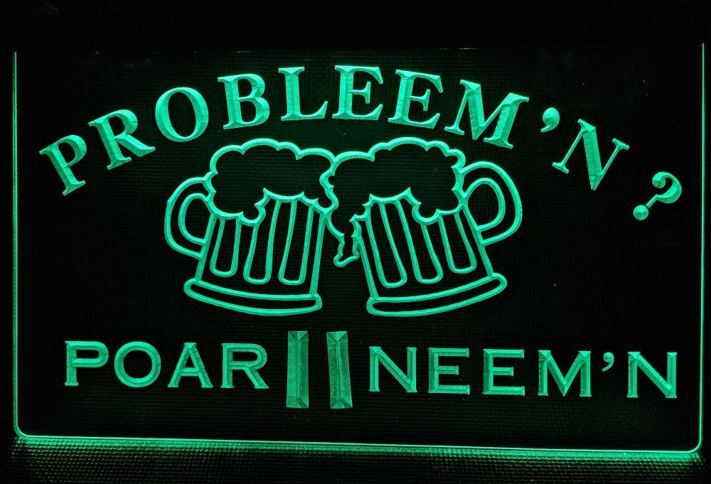 Probleemn Poar Neemn groen led reclame ledlamp wanddeco