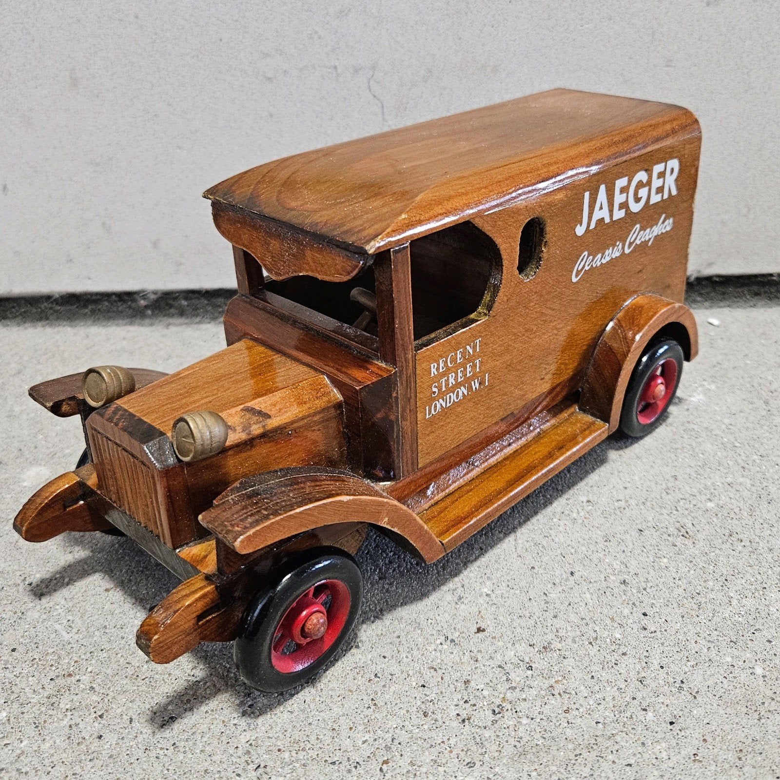 Houten Vintage Bestelwagen / Vrachtwagen - JAEGER London, Ophalen of Verzenden, Gebruikt, Bus of Vrachtwagen