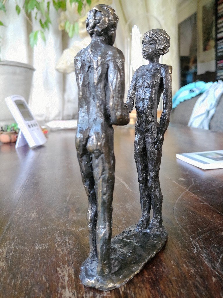 Astrid Velduyzen-Koppen bronzen beeld beeldje De Ontmoeting, Ophalen of Verzenden