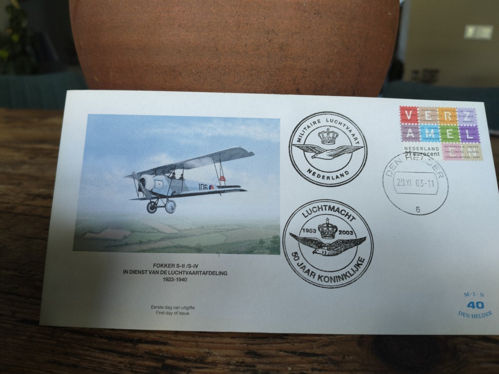 Fokker S-II/S-IV Eerste Dag Uitgifte envelop Luchtvaart, Postzegels en Munten, Postzegels | Eerstedagenveloppen, Ophalen of Verzenden