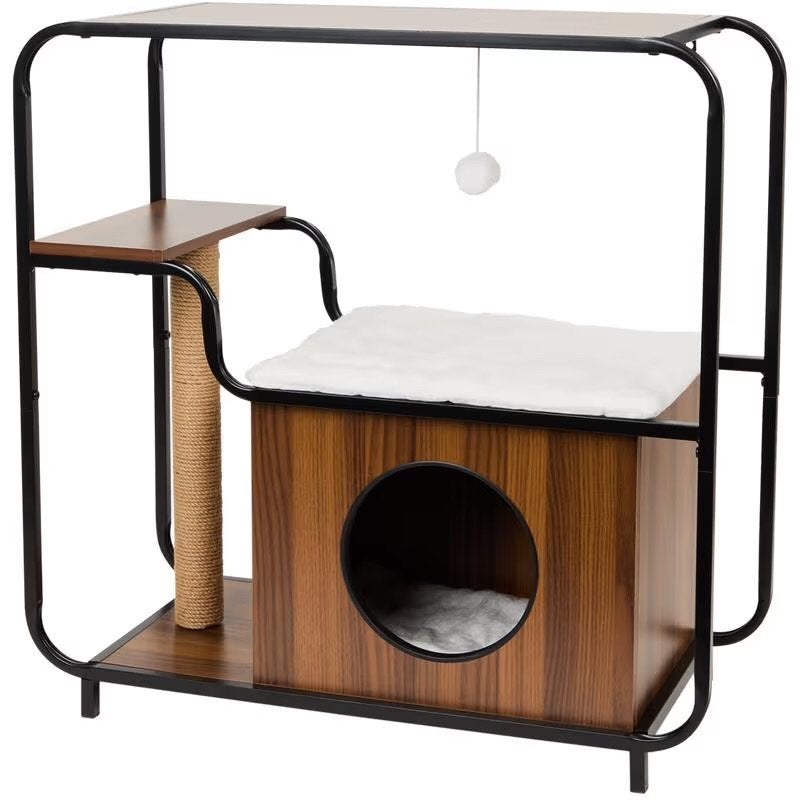 Kattenmeubel met krabpaal en huisje 73 x 33 x 73 cm, Ophalen, Zo goed als nieuw